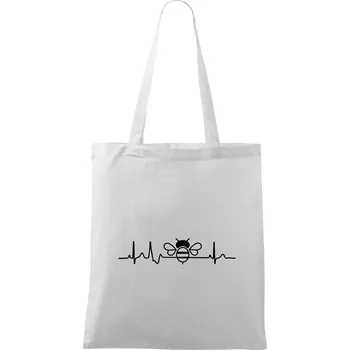 EKG včela - Taška bavlněná - 42 x 38 cm ( Bílá )