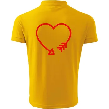 Pánská košile Srdce šíp - Polokošile pánská Pique Polo 203 - 5XL ( Žlutá )