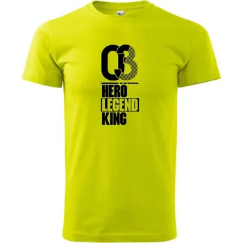 Pánské tričko Hero, Legend, King x Queen 2003 - Klasické pánské triko vyšší gramáže - M ( Limetková )