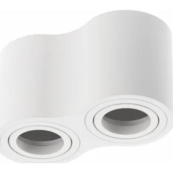 Stropní svítidlo AVEIRO DUO BIS, hliník, 160x80x90mm, IP20, max 20W*2, kulaté, bílé