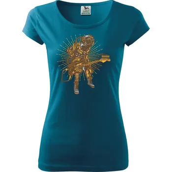 Dámské tričko Steampunk rocker - Dámské triko Pure - XS ( Petrolejová )