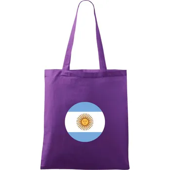 Argentina vlajka kulatá - Taška bavlněná - 42 x 38 cm ( Fialová )