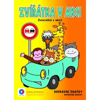 omalovánky Omalovánka A5, Zvířátka v akci, dopravní značky