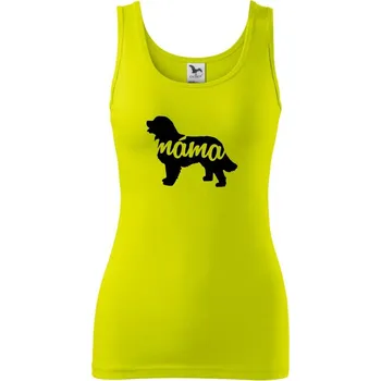 Dámské tričko Bernský salašnický pes máma obrys - Dámské tílko - M ( Limetková )