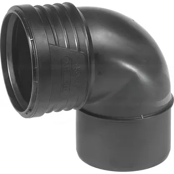 Kanalizační potrubí Koleno odpadní odhlučněné Wavin SiTech+ PP STB 87°, DN 125, černá
