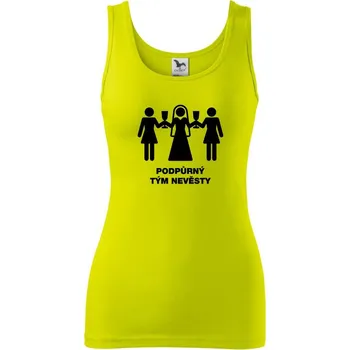 Dámské tričko Nevěsty podpůrný tým - Dámské tílko - M ( Limetková )