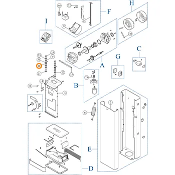 Pohon brány Nice PPD1682.4540 spodní silentblok dorazu
