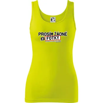 Prosím žádné fotky - fušeřina - Dámské tílko - L ( Limetková )
