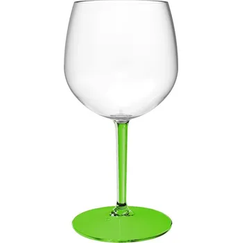 Sklenice Gold Plast Plastový nerozbitný pohár na gin & tonic, zelená stopka, TT 580 ml