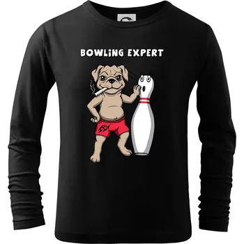 Dětská móda Bowling expert (Hana-creative) - Triko dětské Long Sleeve - 122 cm/6 let ( Černá )