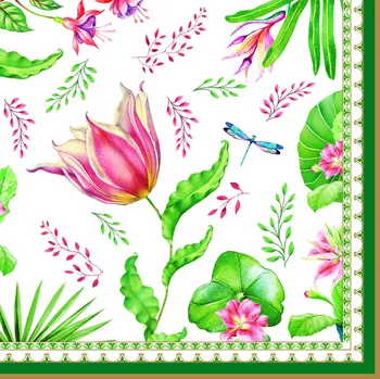 Papírový ubrousek Easy Life, Itálie Easy Life - Papírový ubrousek Botanic Chic 20 ks - 33×33 cm Velikost: 33x33