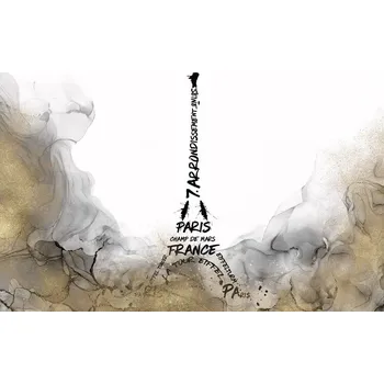 Plakát Plakát, Obraz - ALCOHOL INK Eiffel Tower Typography, Melanie Viola