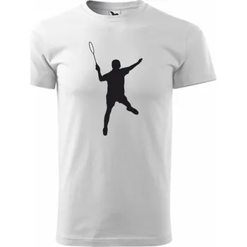 ON-DESIGN Tričko pánské/dětské s BADMINTONISTOU Velikost: 146 cm/10 let, Barva: bílá