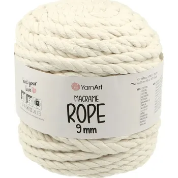 YarnArt Macrame Rope 752 krémový 9 mm