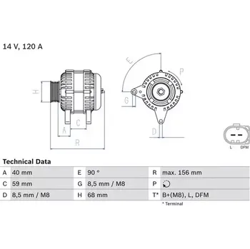 Alternátor BOSCH Alternátor BO 0986041890 + DOPRAVA ZDARMA!