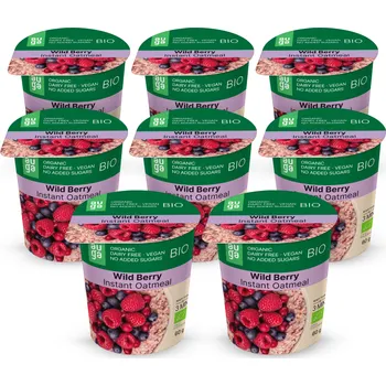 Anabolizér Auga Celozrnná ovesná kaše bio 8 x 60 g lesní ovoce