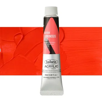Vodová barva Akrylová barva Holbein Heavy Body - Luminous Red Balení: 20 ml
