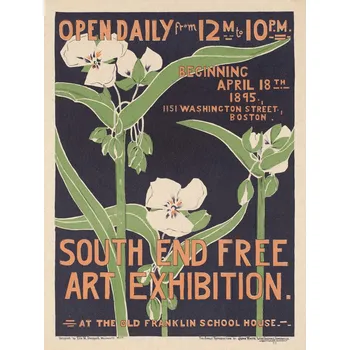 Plakát Plakát, Obraz - South End Art Exhibition (Floral Vintage)