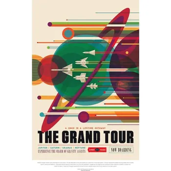 Plakát Plakát, Obraz - The Grand Tour (Retro Planet Poster) - Space Series (NASA)