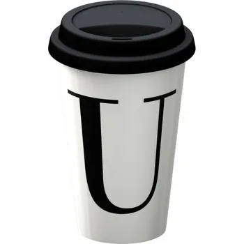Cestovní hrnek U černá 9x9x15