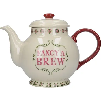 Konvice na čaj Vánoční konvice na čaj Stir It Up krémová