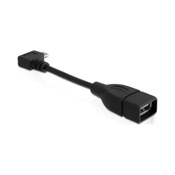 Datový kabel Delock Adapter USB micro-B samec pravoúhlý > USB 2.0-A samice OTG 11cm