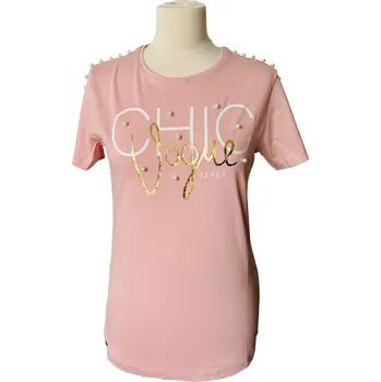 Dámské tričko Dámské růžové tričko Vogue L