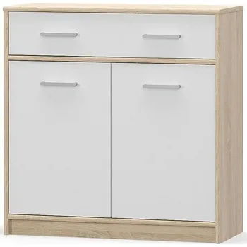 přebalovací pult a komoda Casarredo Komoda 2D1S TIPS dub sonoma/bílá mat
