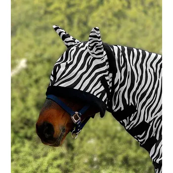 Koňská maska proti hmyzu Waldhausen Maska proti mouchám Zebra Barva: Černo-bílá, Velikost: Pony