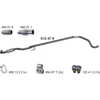 Výfuková trubka Výfuková trubka ERNST 012478