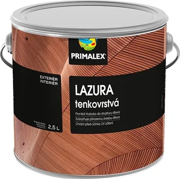 Lak na dřevo Primalex Lazura tenkovrstvá 2,5 l