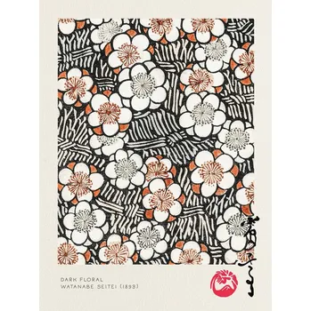 Plakát Plakát, Obraz - Dark Floral - Watanabe Seitei