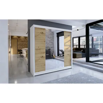 Šatní skříň Skříň Taisa II 180 bíílá/artisan