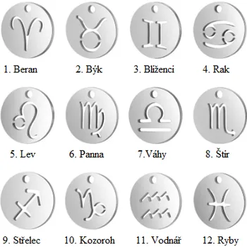 Přívěsek Přívěsek znamení zvěrokruhu varianta 1, Varianta 12