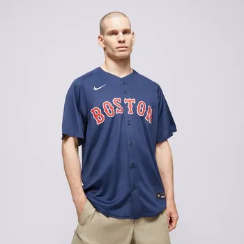 Pánská košile Nike Košile Replica Boston Red Sox Mlb Tmavomodrá S