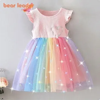 Dívčí šaty Dívčí šaty s bohatou TUTU sukní v duhových barvách Velikost: 6 let