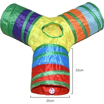 Hračka pro kočku Prolézačka pro kočky s míčkem | tunel pro kočky, skládací - F