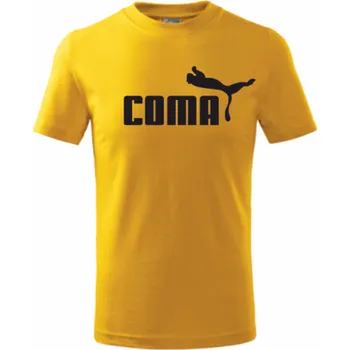 Pánské tričko ON-DESIGN Tričko s COMA Velikost: 2XL, Barva: žlutá