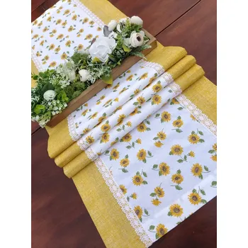 ubrus Běhoun - malé slunečnice se žlutou