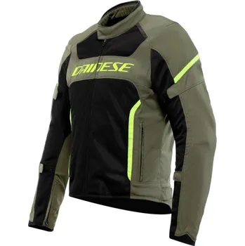 Moto bunda Dainese Dainese AIR FRAME 3 TEX letní textilní bunda army-zelená/fluo-žlutá vel.56 56