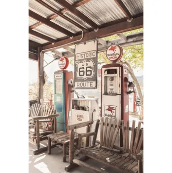 Plakát Plakát, Obraz - Route 66 Gas Station, Henrike Schenk
