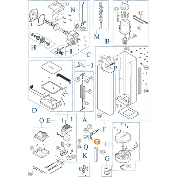Nice HPM0007 pružinová spona pro upevnění cylindrické vložky BAR zámku