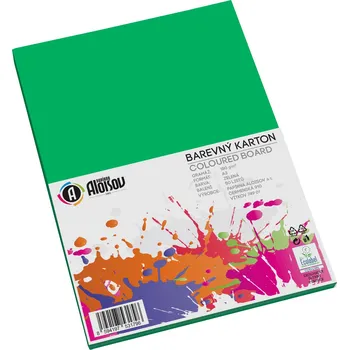 Karton Aloisov - karton barevný A3, 180 g, 50 listů, zelený