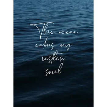 Plakát Plakát, Obraz - Blue wave still abstract water, Finlay & Noa