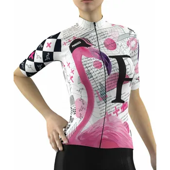 cyklistický dres Dres Rosti Dres Rosti Fenicottero 24-20040 dámský kr.r. white/pink M M