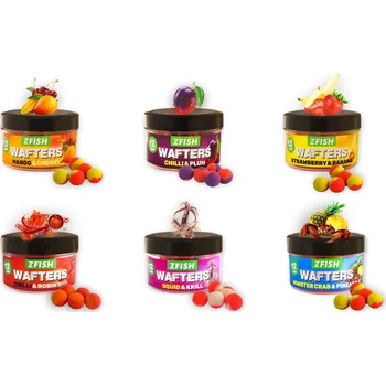 Boilies ZFISH Vyvážené Boilies Balanced Wafters 12mm, Příchuť, Chilli-Robin Red