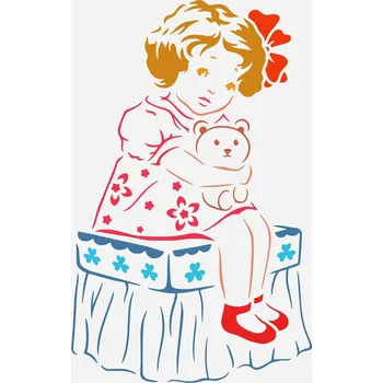 Šablona, vzor HOLČIČKA, 29,7X21 cm, 1 kus