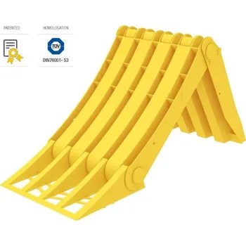 Zajišťovací klín kola Klín kola zakládací skládací plastový žlutý 463X198X228