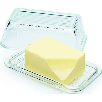 Dóza na potraviny Skleněná dóza na máslo Glass Vintage čirá 17x10x7