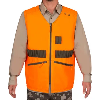 SOLOGNAC Lovecká oboustranná vesta Steppe 300 zelená S KAŠTANOVÁ|ORANŽOVÁ|ZELENÁ